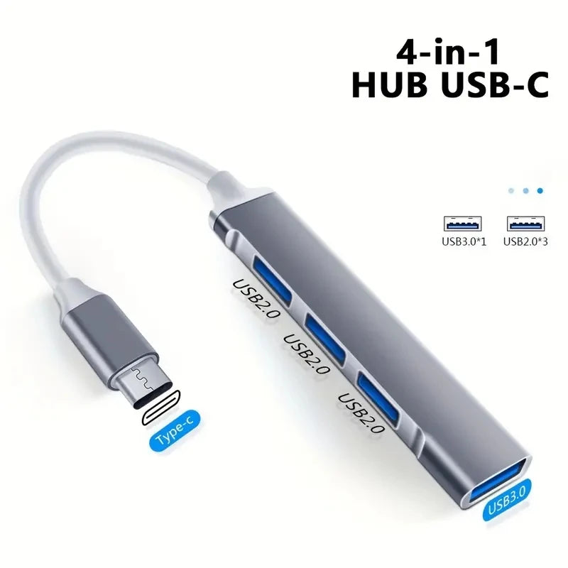 4-Port USB-C Hub Adapter for Laptops & Computers – Violette & Bros.