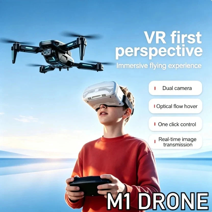 Original M1/M1VR Foldable GPS Drone 4K HD Dual Camera Flow Positioning VR Glasses Portable Outdoor RC Aerial Quadcopter