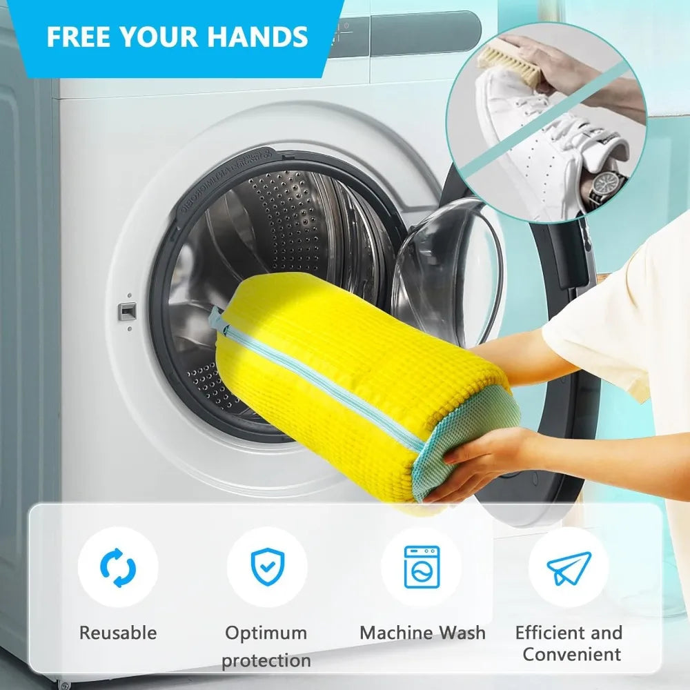 Reusable Shoe Washing Bag with Zipper- Machine Washable