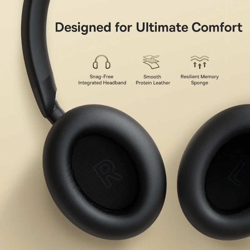 Baseus Bowie MH1 ANC Wireless Headphone 48dB Adaptive Hybrid Noise Cancelling Headsets 80H Playtime Hi-Res Audio LDAC Headphone