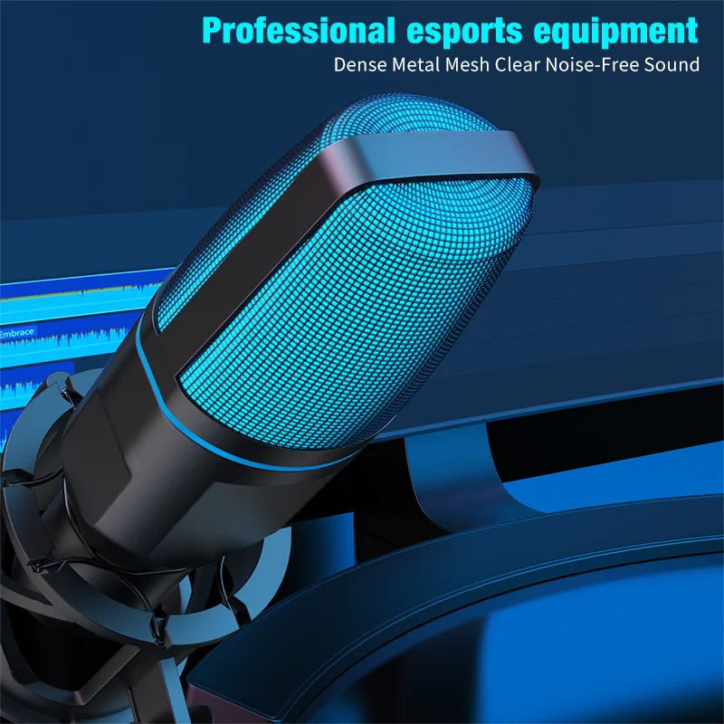 RGB USB Condenser Microphone for Gaming, Streaming & Podcasting