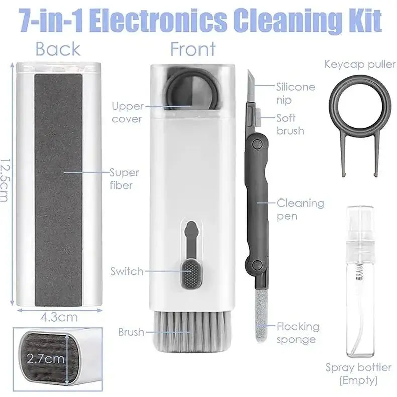 7-in-1 Electronics Cleaning Kit for Keyboards, Earbuds & Screens