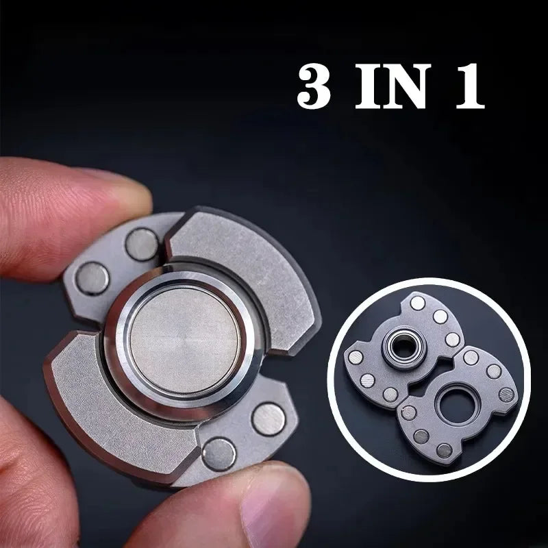 Metal Magnetic Slider Gyroscope Deformation Hand Spinning Card Mini EDC Decompression Adult Fidget Toy Anti Anxiety