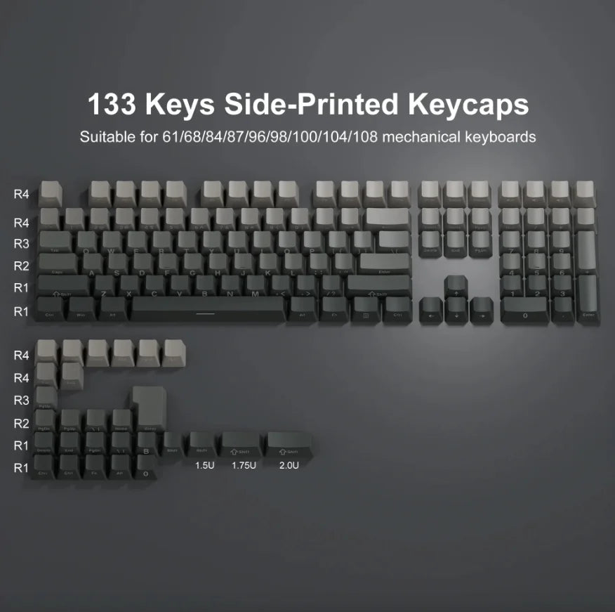 135-Key PBT Gradient Gaming Keycap Set