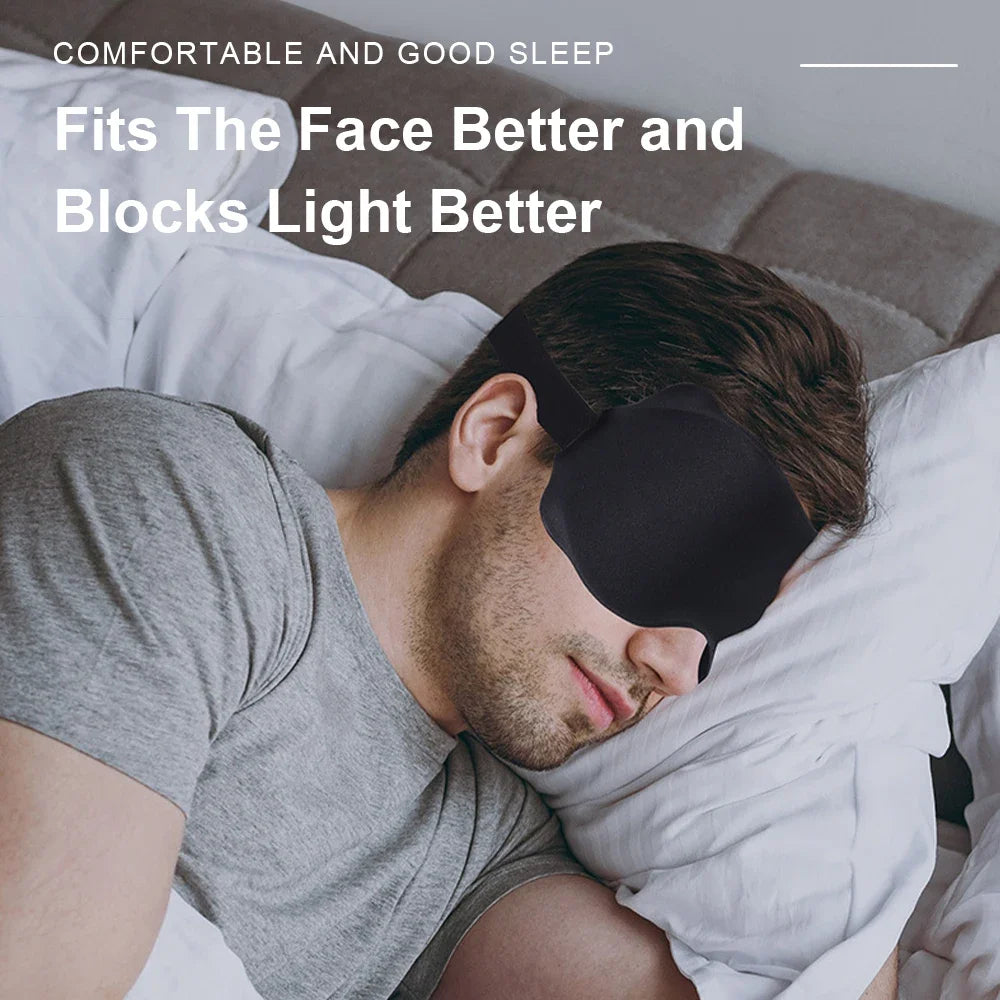 3D Contoured Sleep Mask-Soft Padded Light- Blocking Eye Mask