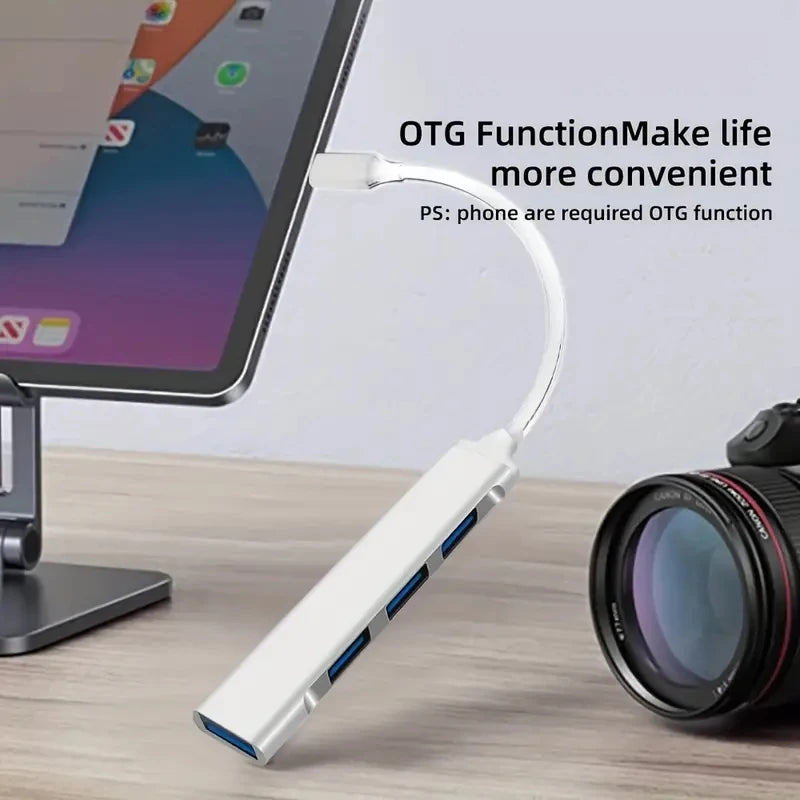 4-Port USB-C Hub Adapter for Laptops & Computers – Violette & Bros.