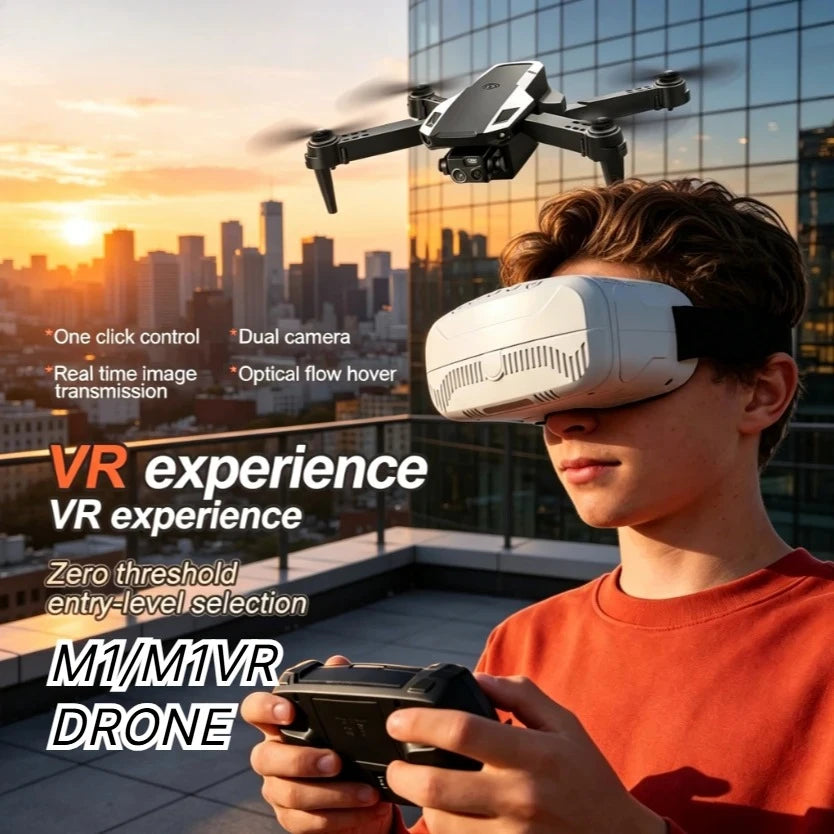 Original M1/M1VR Foldable GPS Drone 4K HD Dual Camera Flow Positioning VR Glasses Portable Outdoor RC Aerial Quadcopter