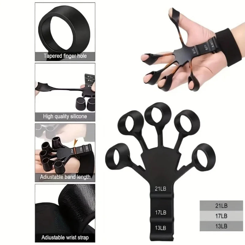 5-Finger Silicone Hand & Grip Strength Trainer
