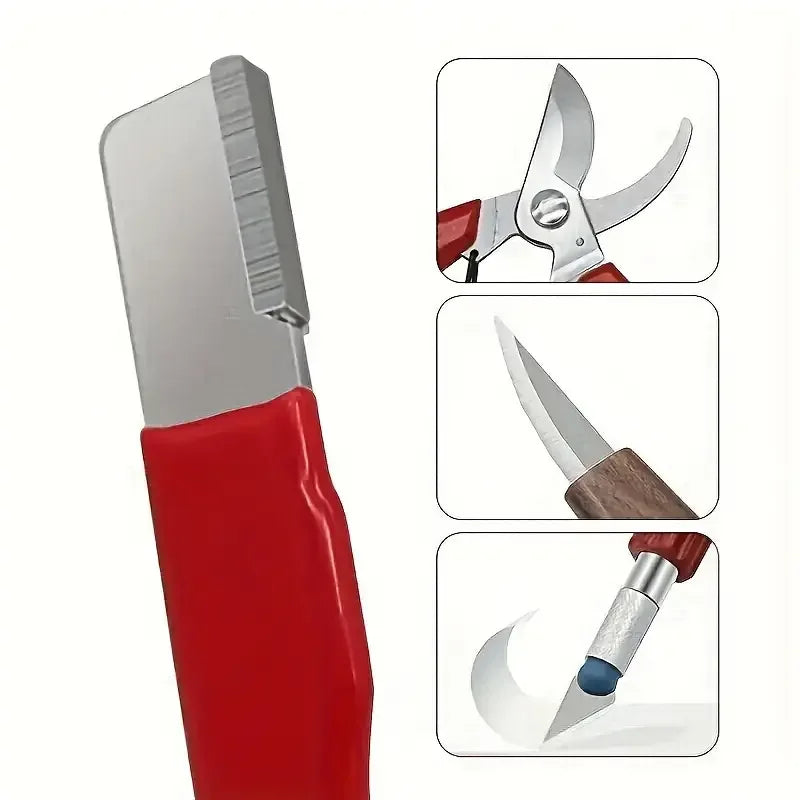 “Precision Edge” Professional Kitchen Knife Sharpener - Tungsten and Diamond Ceramic Whetstone for All Blades, Including Garden Scissors