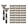 Men's Manual Safety Razor Set, featuring 6-layer stainless steel blades and an aloe vera lubricating strip | perfect as a gift.