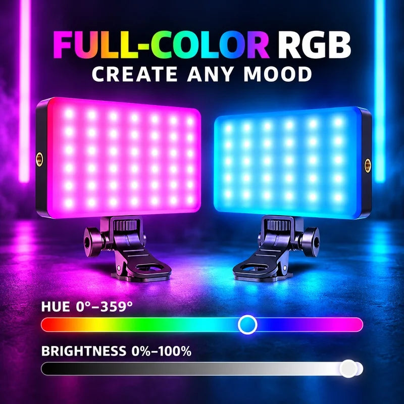 Y16 RGB LED Video Light Portable Pocket Fill Light 3 Color Temperatures for Selfie Vlog Photography Live Streaming