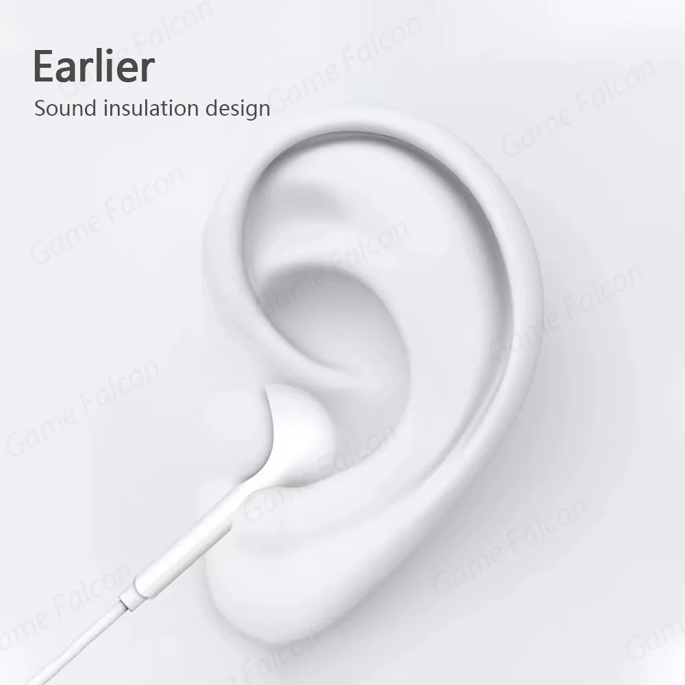 For iPhone 15 14 13 Pro High-Fidelity  Wired Headset Type-C 3.5mm Suitable For Samsung Xiaomi ipad Tableomi ipad Tablet