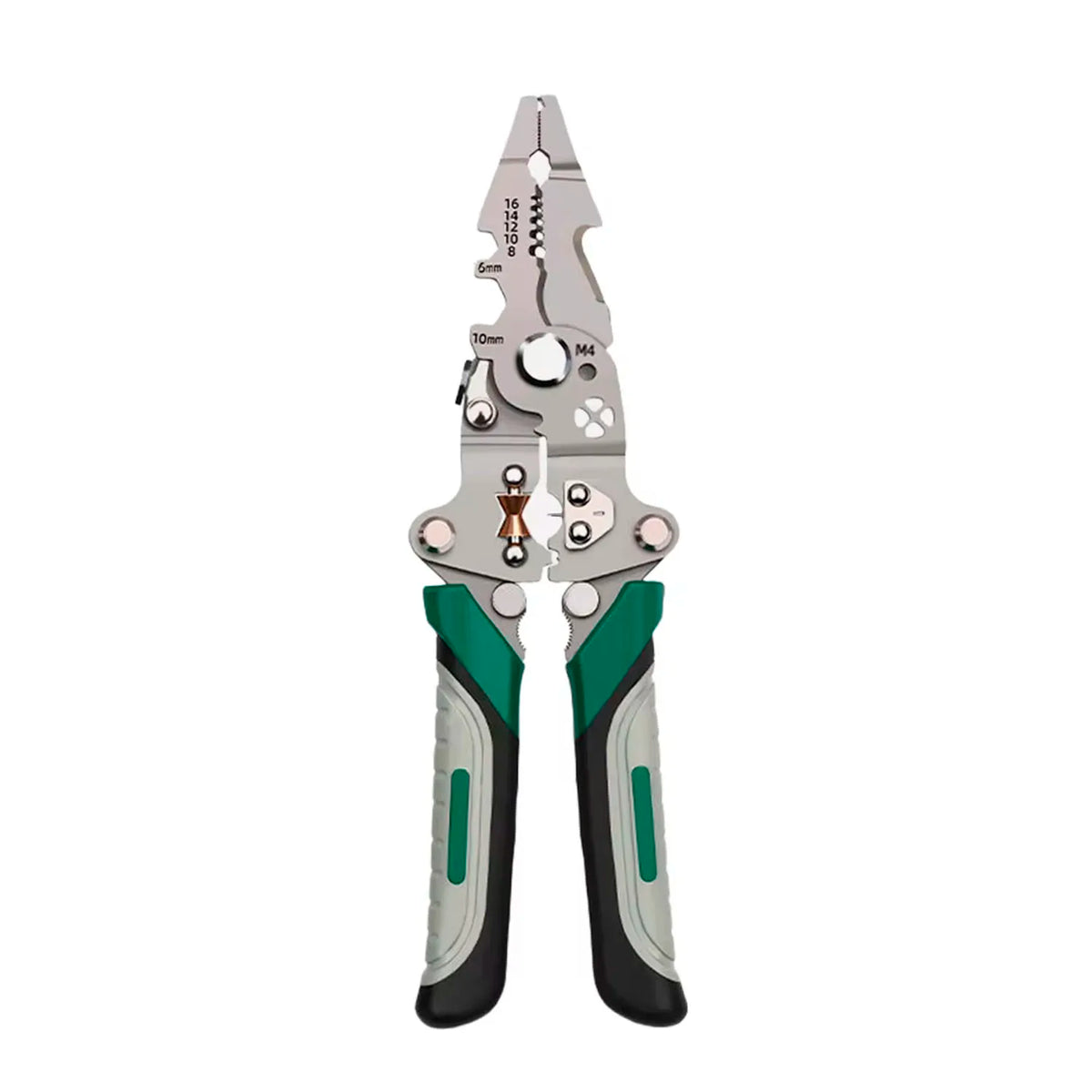 Foldable Wire Stripper, Pulley Design Multi-Function Electrician Wire Splitter Wire Winding Pliers Crimping Pliers Hand Tool