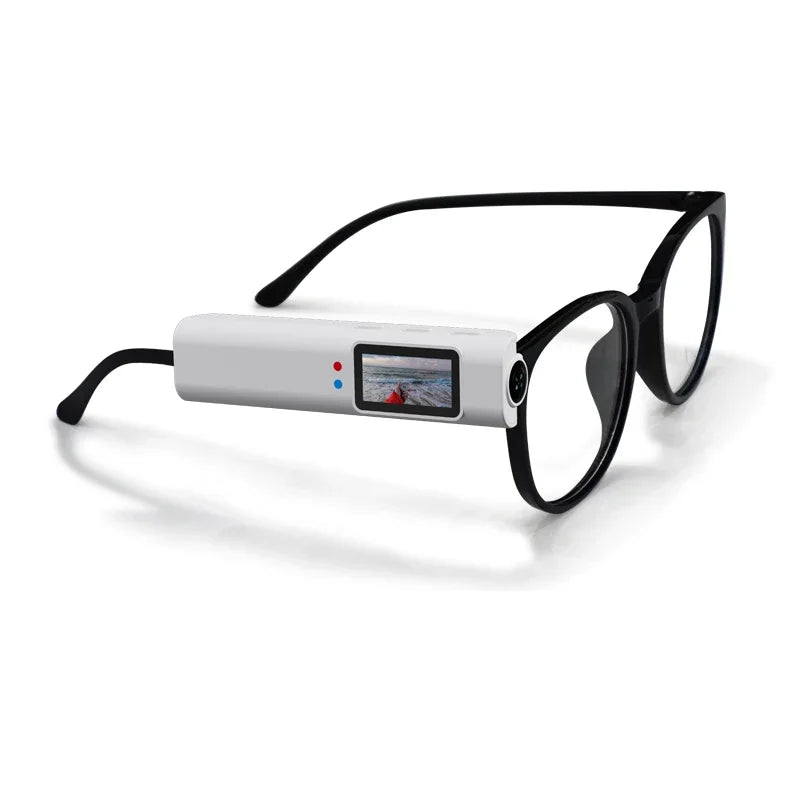 Mini Body Camera 2.7K HD Wearable FPV Eyeglasses Video Shooting WiFi Headset Glasses Action Cameras for Walking Travel Cycling