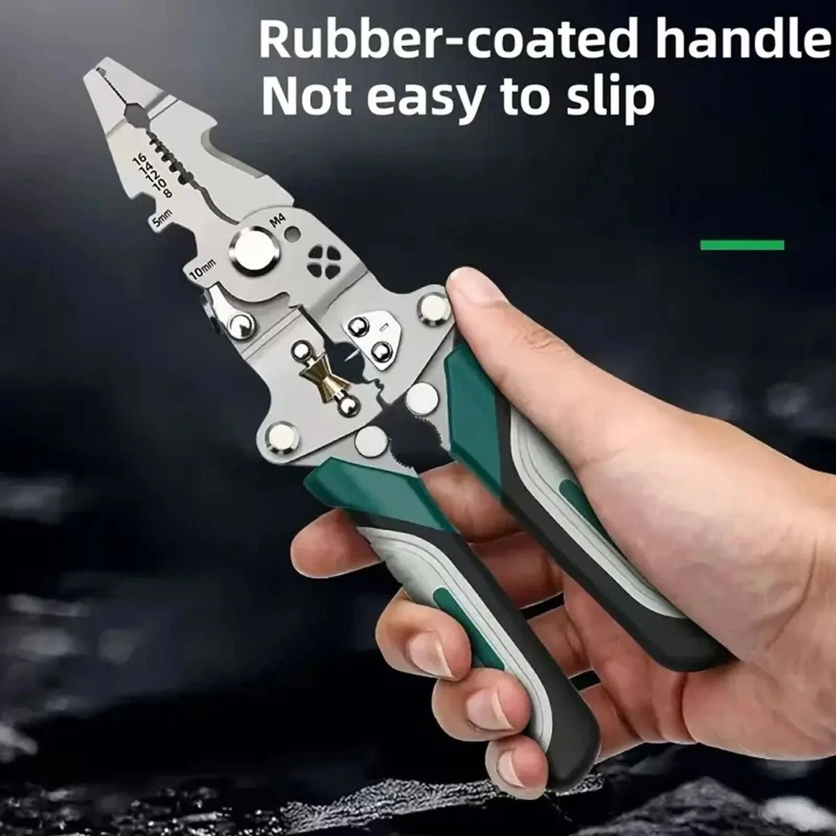 Foldable Wire Stripper, Pulley Design Multi-Function Electrician Wire Splitter Wire Winding Pliers Crimping Pliers Hand Tool