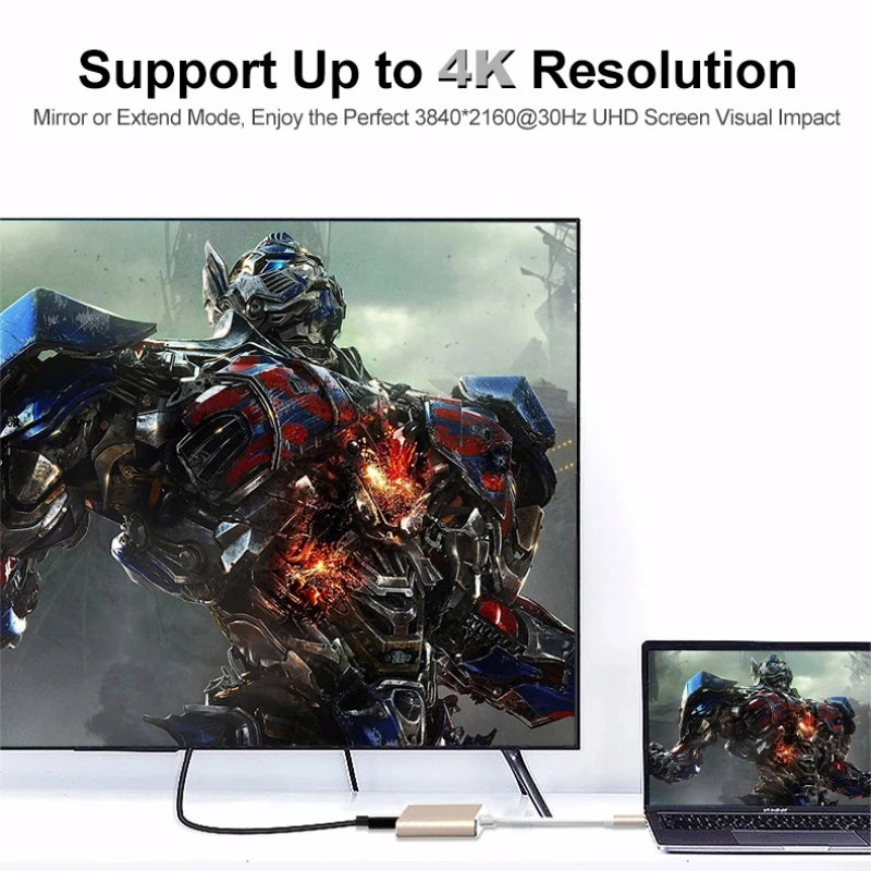 3-in-1 USB-C Hub with HDMI 4K, USB 3.0 & USB-C Charging