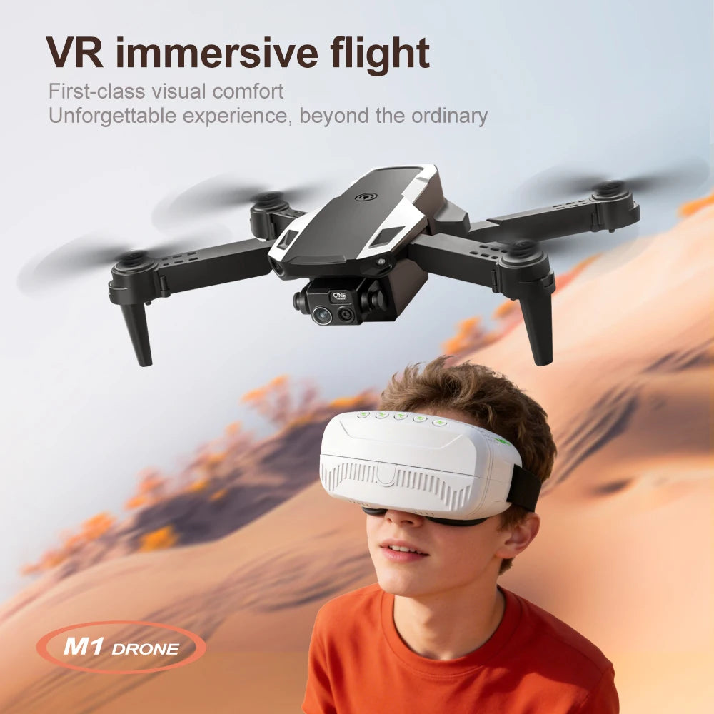 Original M1/M1VR Foldable GPS Drone 4K HD Dual Camera Flow Positioning VR Glasses Portable Outdoor RC Aerial Quadcopter