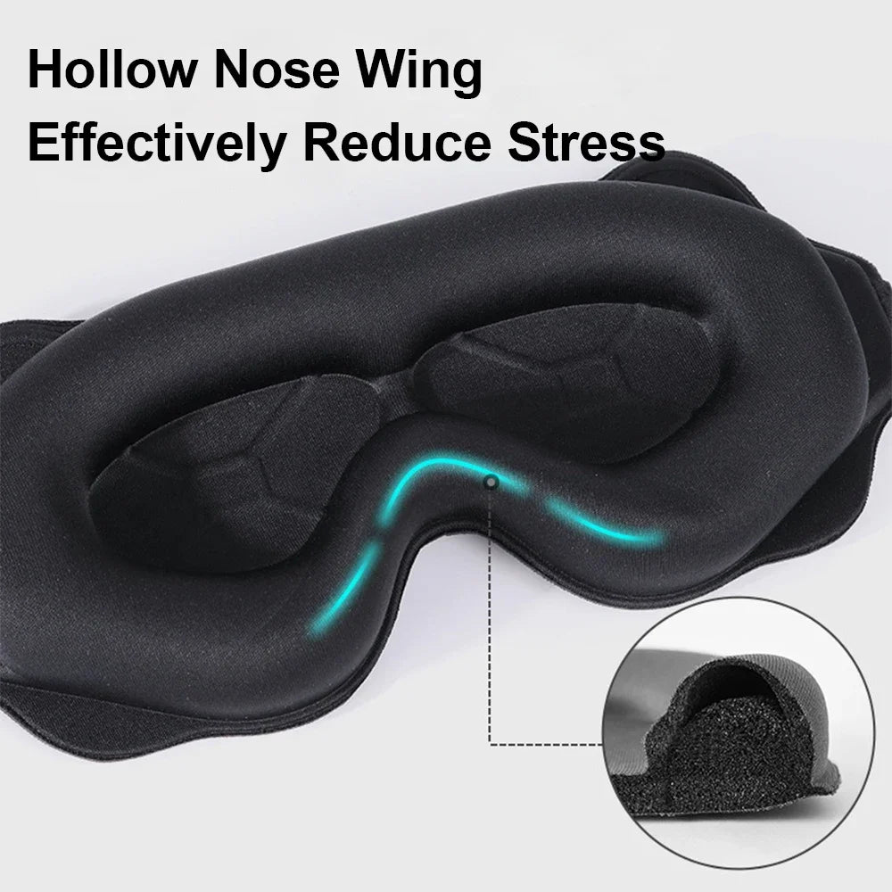3D Contoured Sleep Mask-Soft Padded Light- Blocking Eye Mask